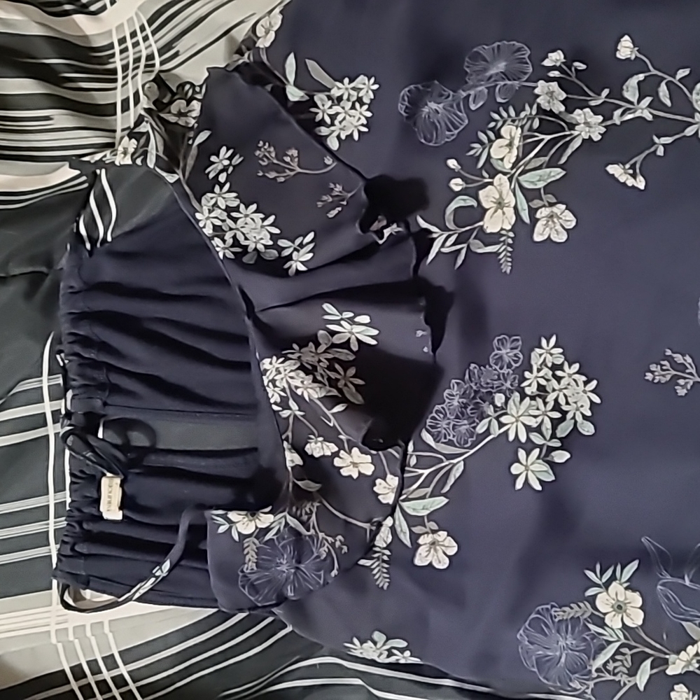 Blue Floral Maurices racerback tanktop